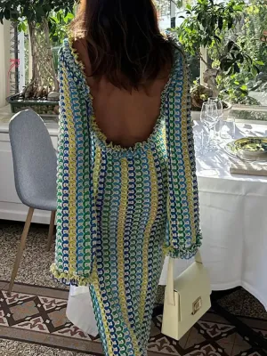 LANMREM Fashion Backless Women's Dress