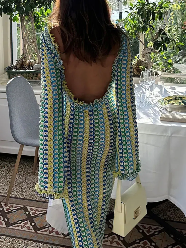LANMREM Fashion Backless Women's Dress