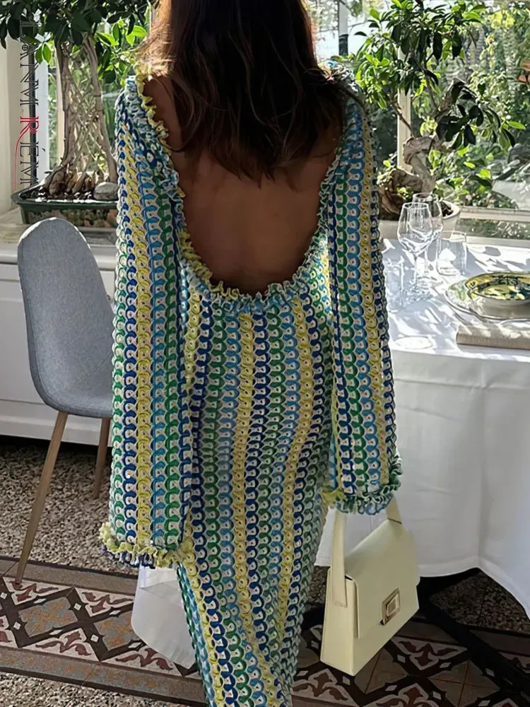 LANMREM Fashion Backless Women's Dress