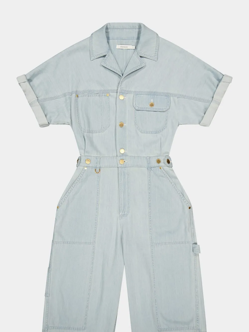 Light Blue Acacia Denim Boilersuit Jumpsuit