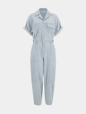 Light Blue Acacia Denim Boilersuit Jumpsuit