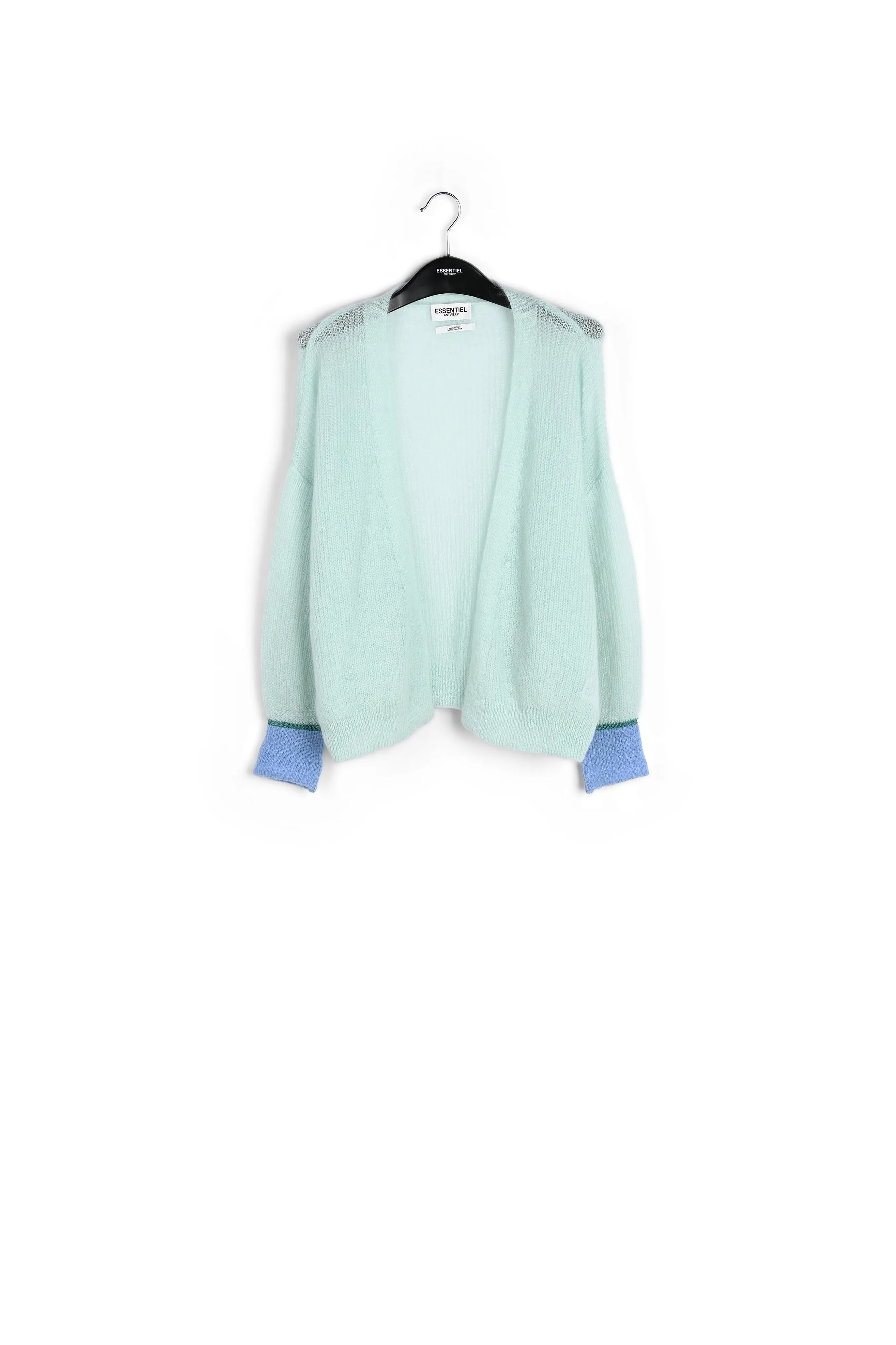 Light blue mohair-blend cardigan
