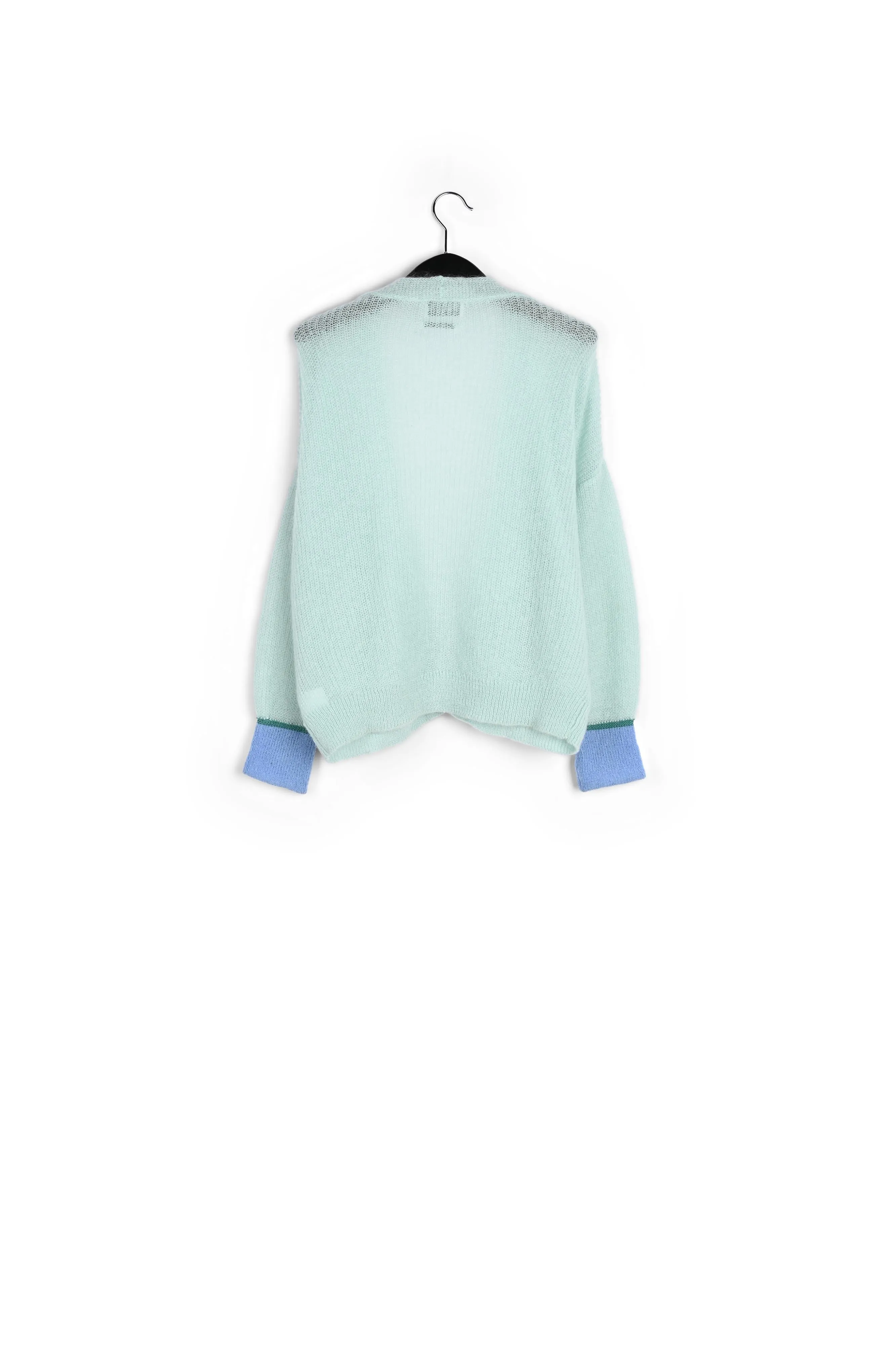 Light blue mohair-blend cardigan
