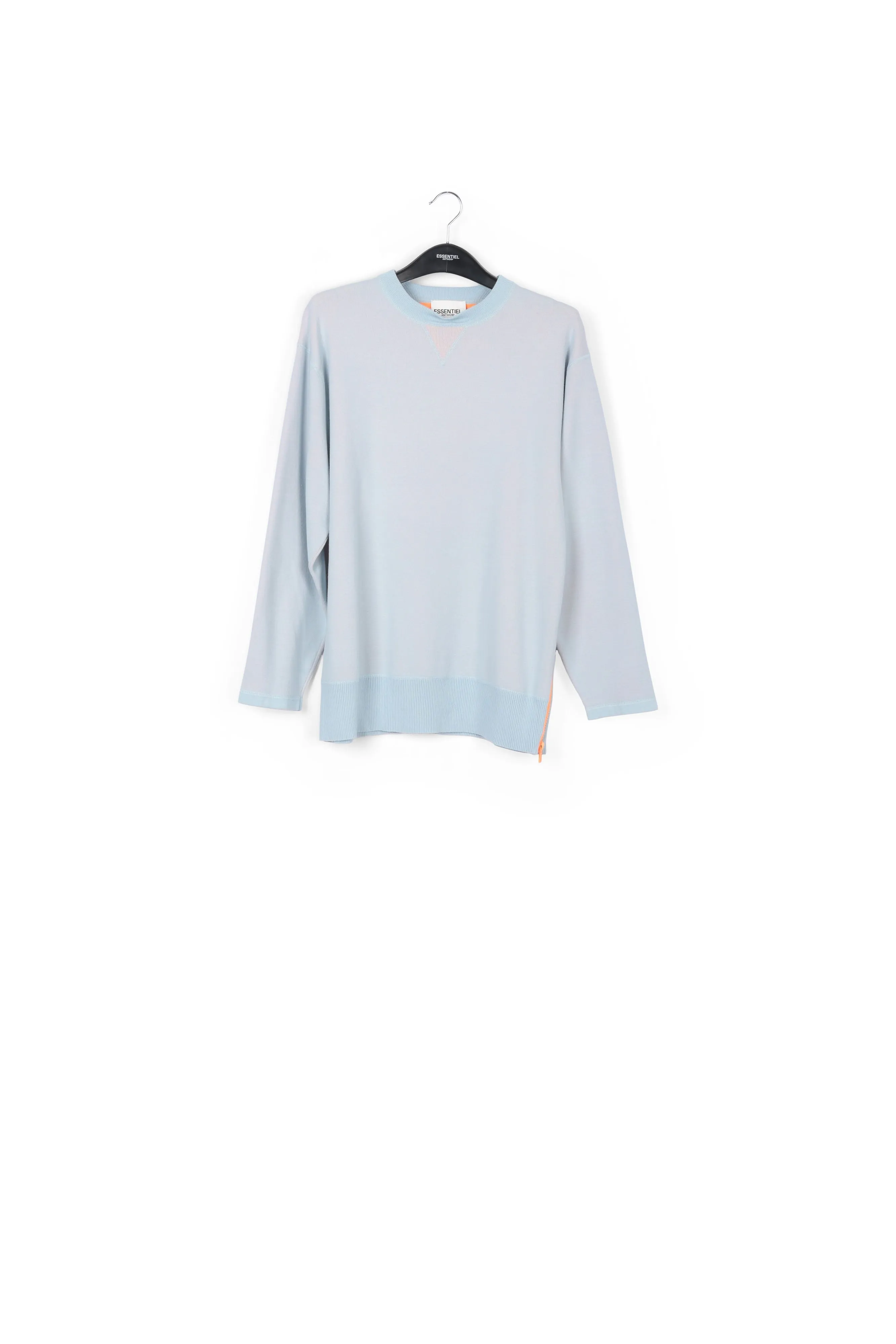 Light blue sweater with boxy cut