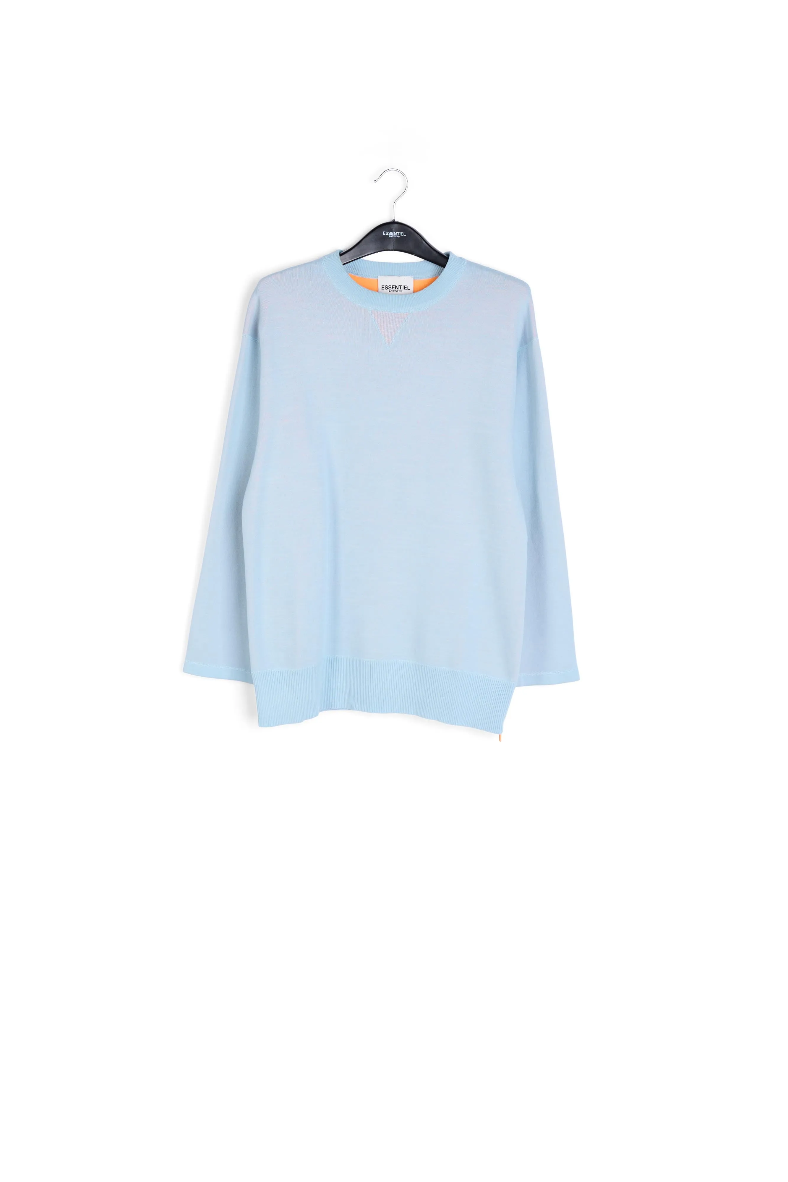 Light blue sweater with boxy cut