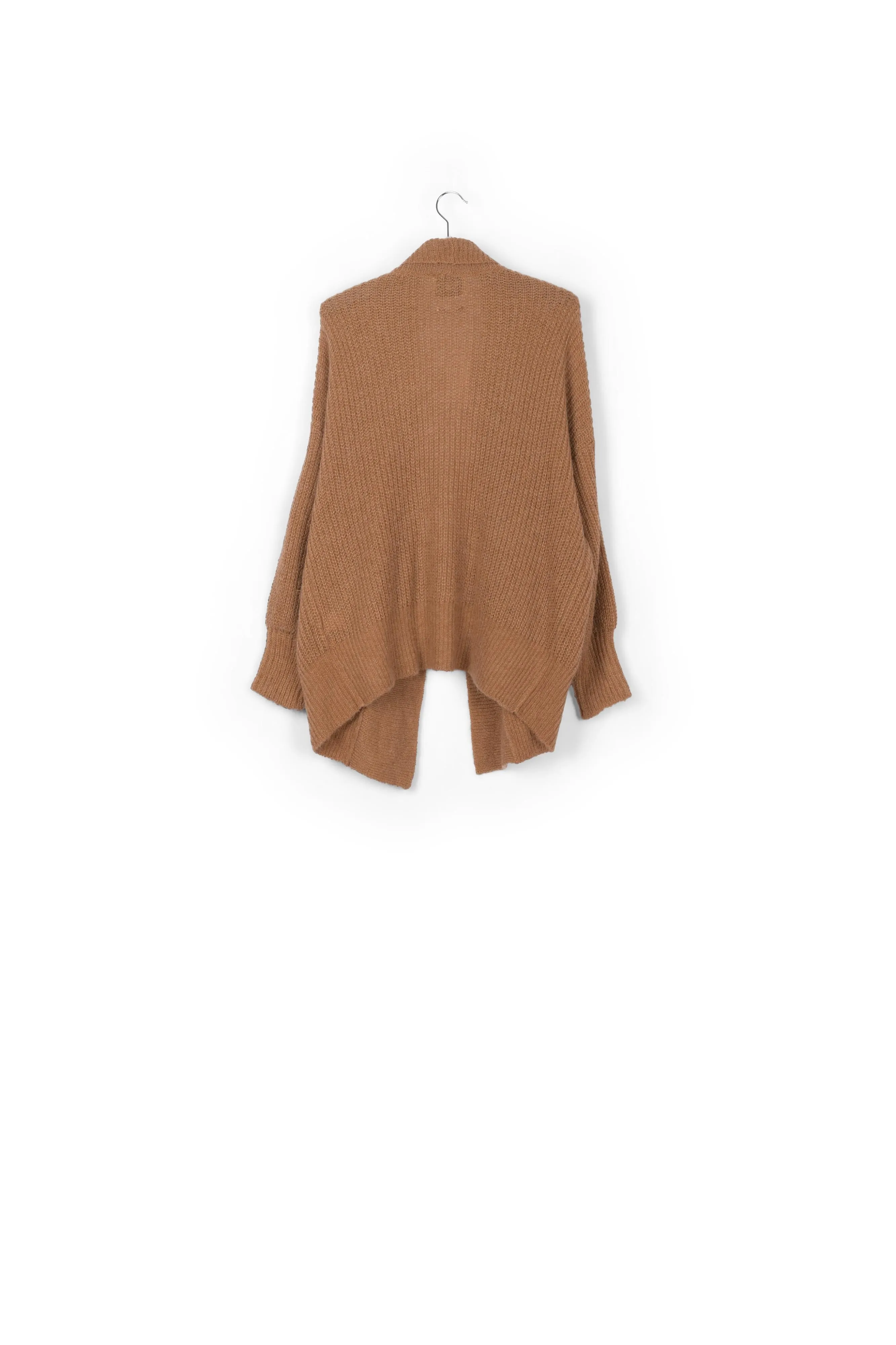 Light brown shawl collar cardigan