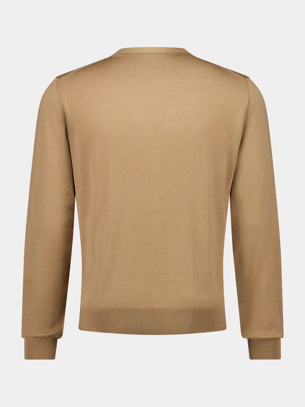Light Brown Wool Cardigan
