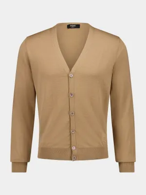 Light Brown Wool Cardigan
