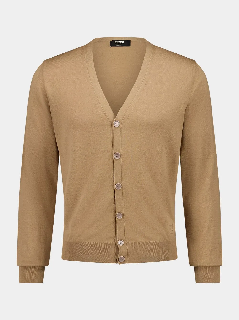 Light Brown Wool Cardigan