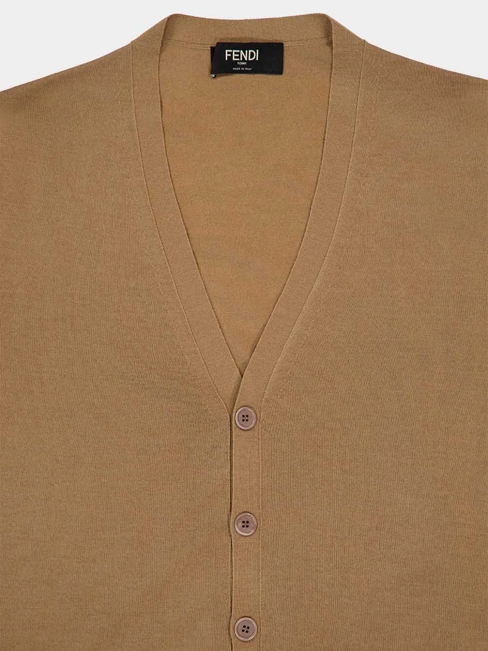 Light Brown Wool Cardigan