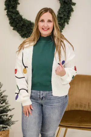 Light it Up Cardigan in Cream