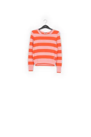 Light pink and orange striped sweater
