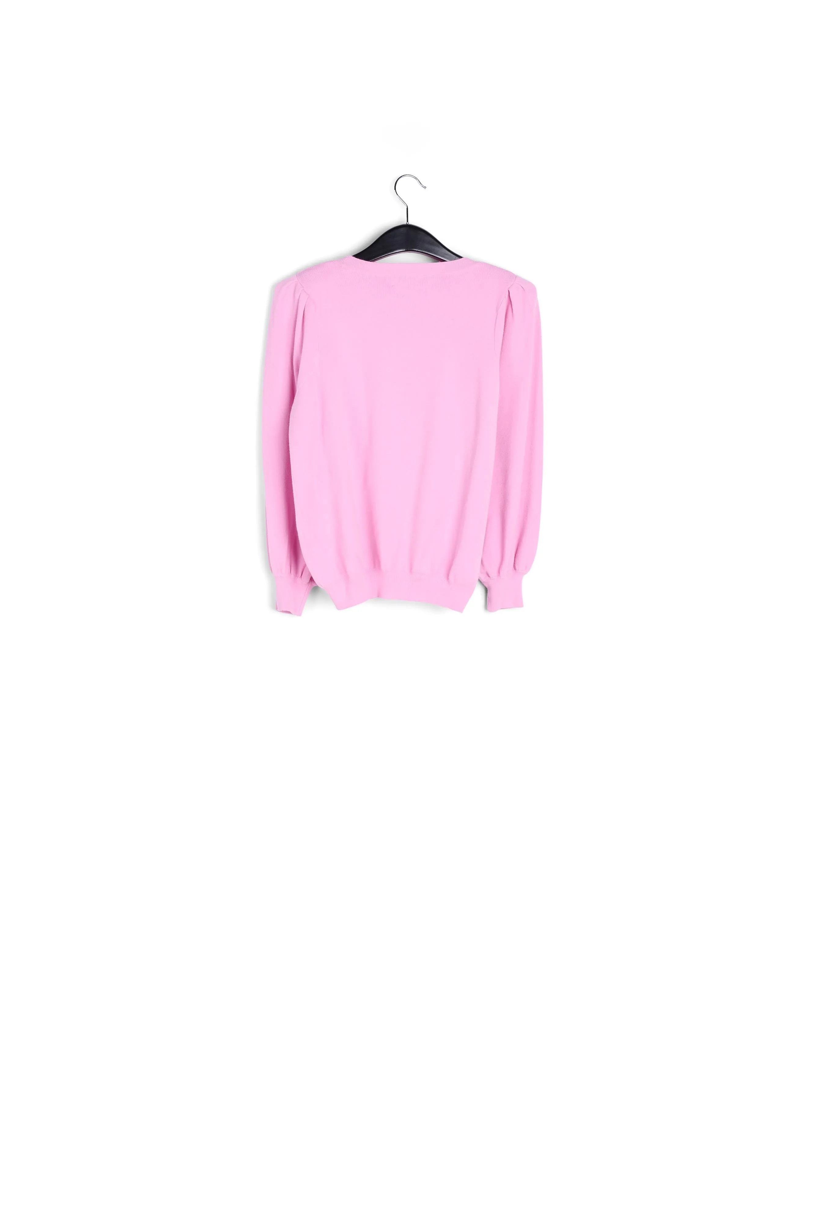 Light pink sweater with pleat details