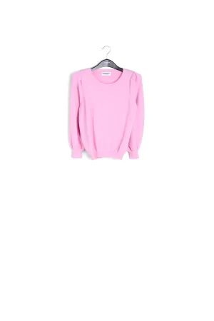 Light pink sweater with pleat details