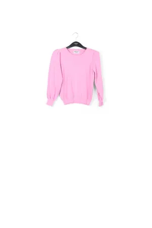 Light pink sweater with pleat details