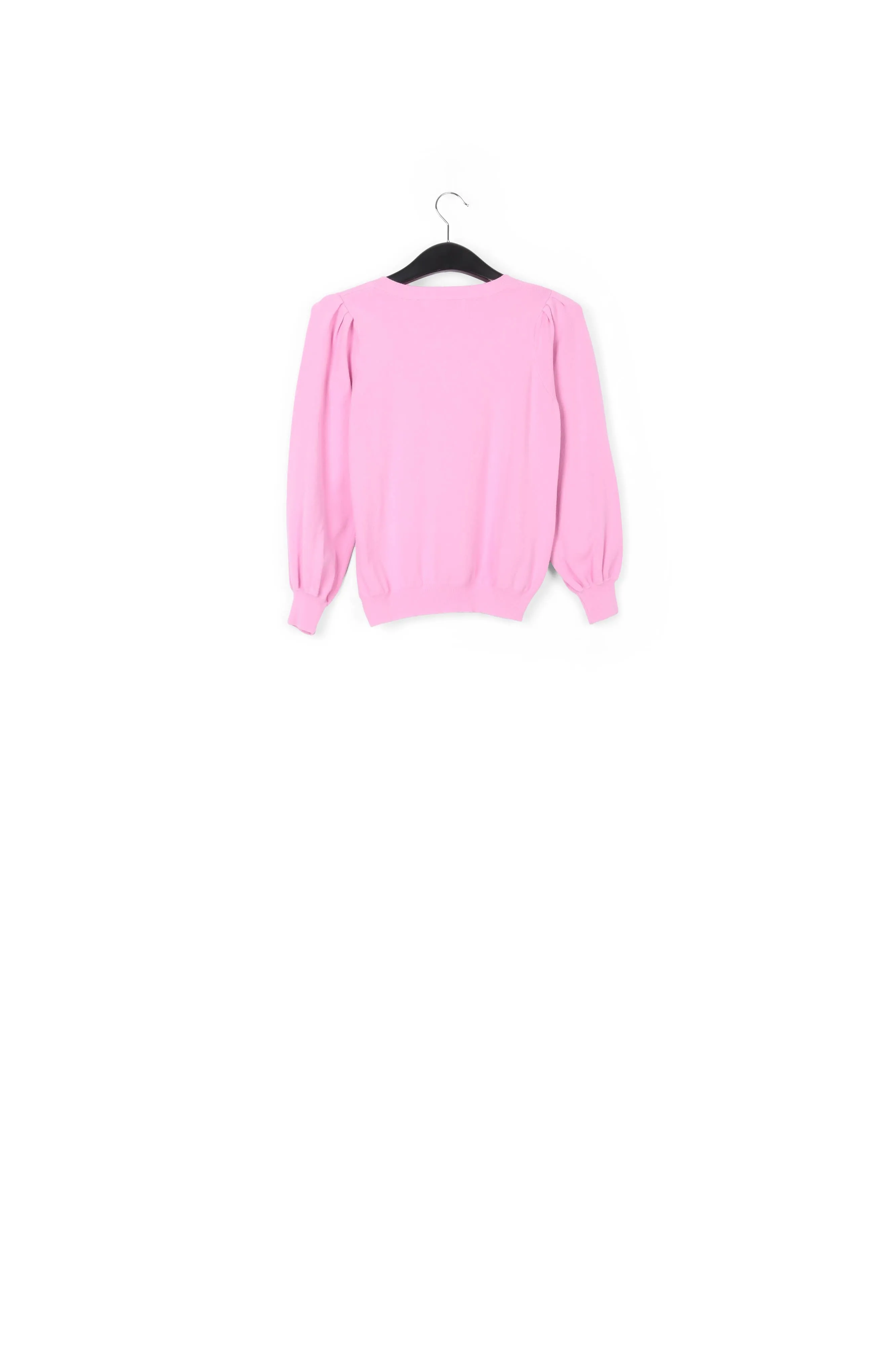 Light pink sweater with pleat details