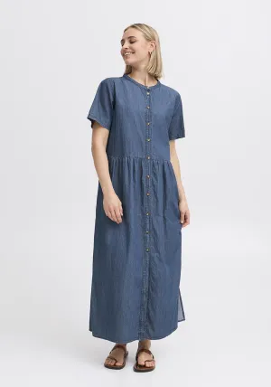 Light Woven Dress - Clear Blue Denim