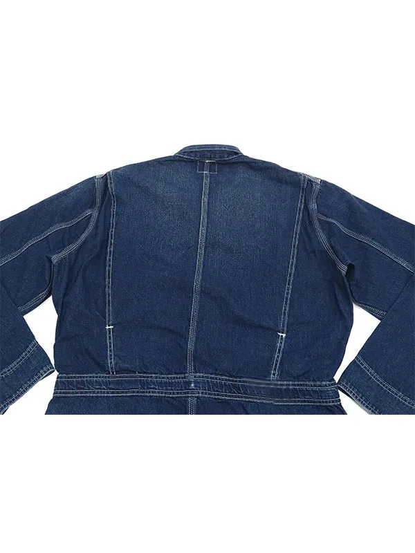 Long-sleeved Denim Overall for Men with Relaxed Fit