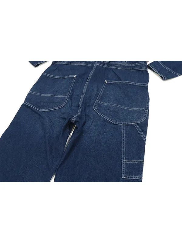 Long-sleeved Denim Overall for Men with Relaxed Fit
