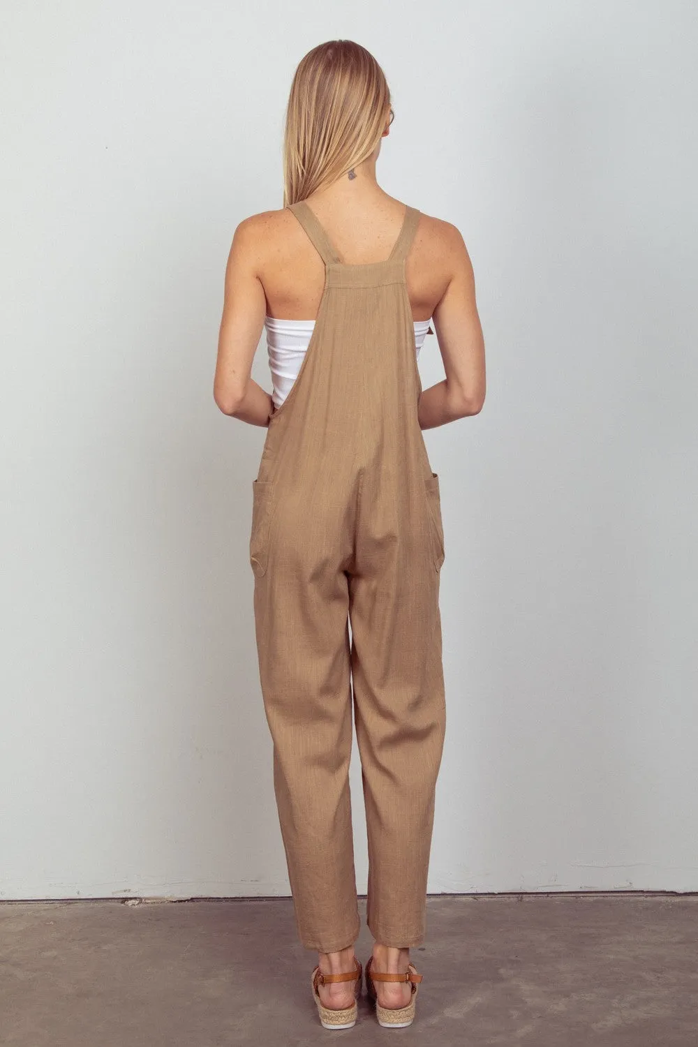Lovely Day Relaxed Fit Solid Linen Casual Jumpsuit - Final Sale