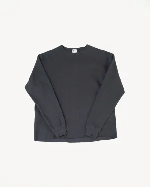 LRC1115 - Classic Royal Rib Knit Crewneck Thermal - Classic Black