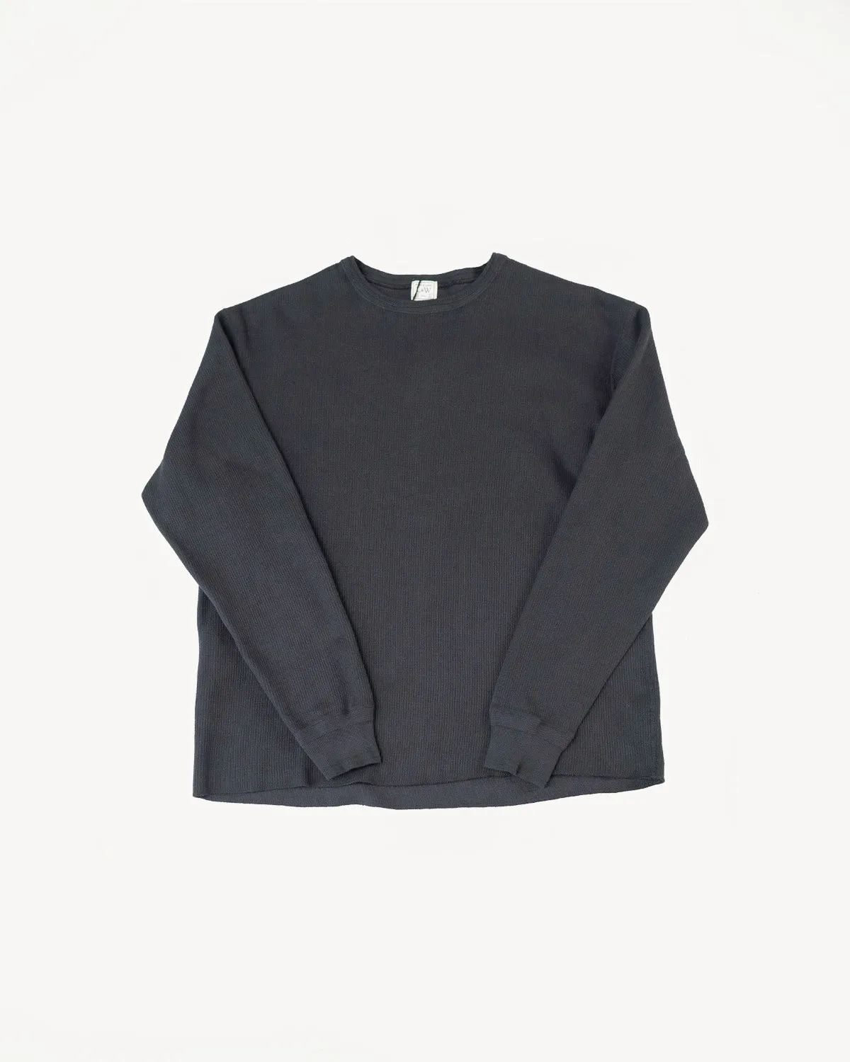 LRC1115 - Classic Royal Rib Knit Crewneck Thermal - Classic Black