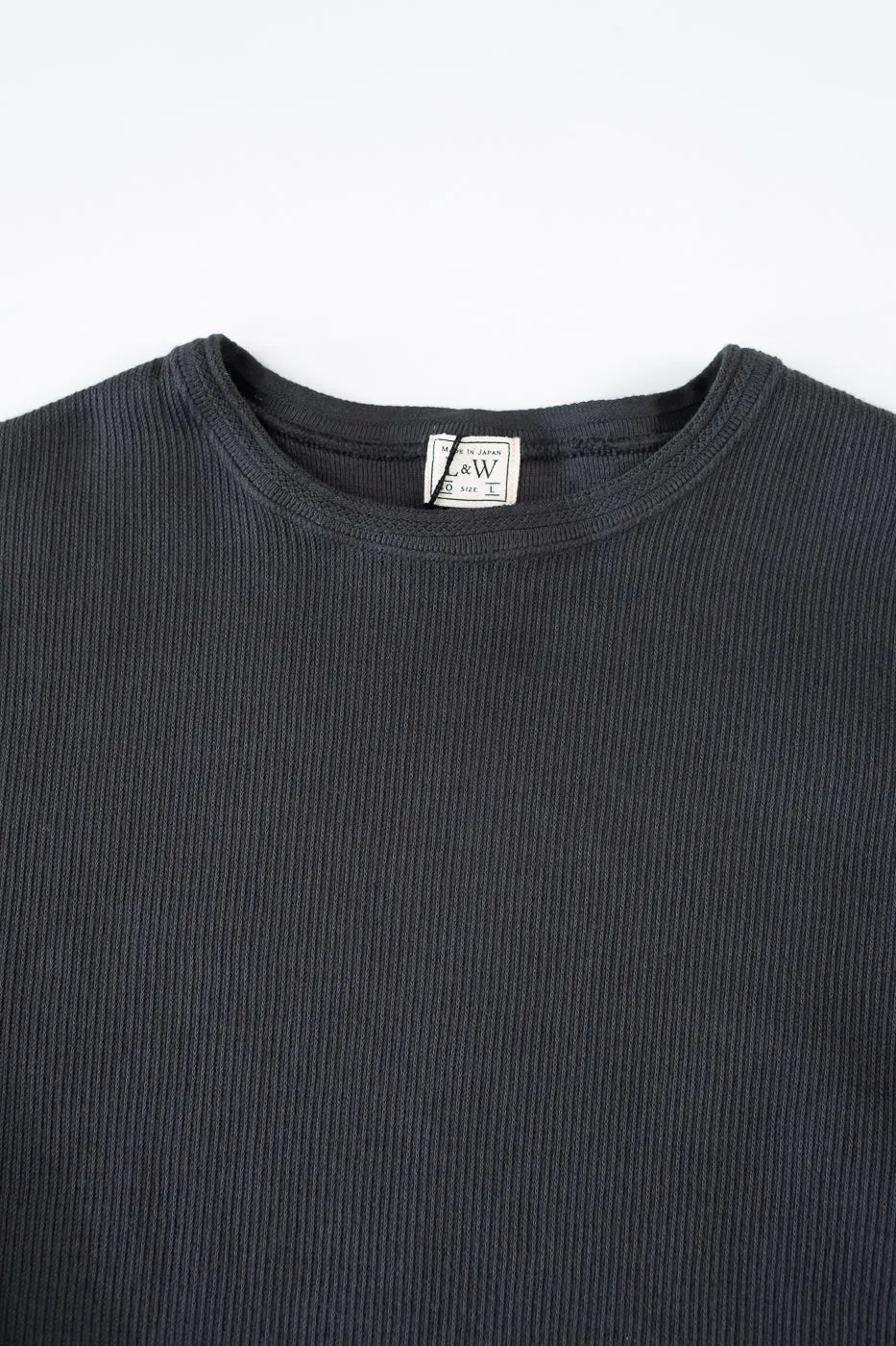 LRC1115 - Classic Royal Rib Knit Crewneck Thermal - Classic Black