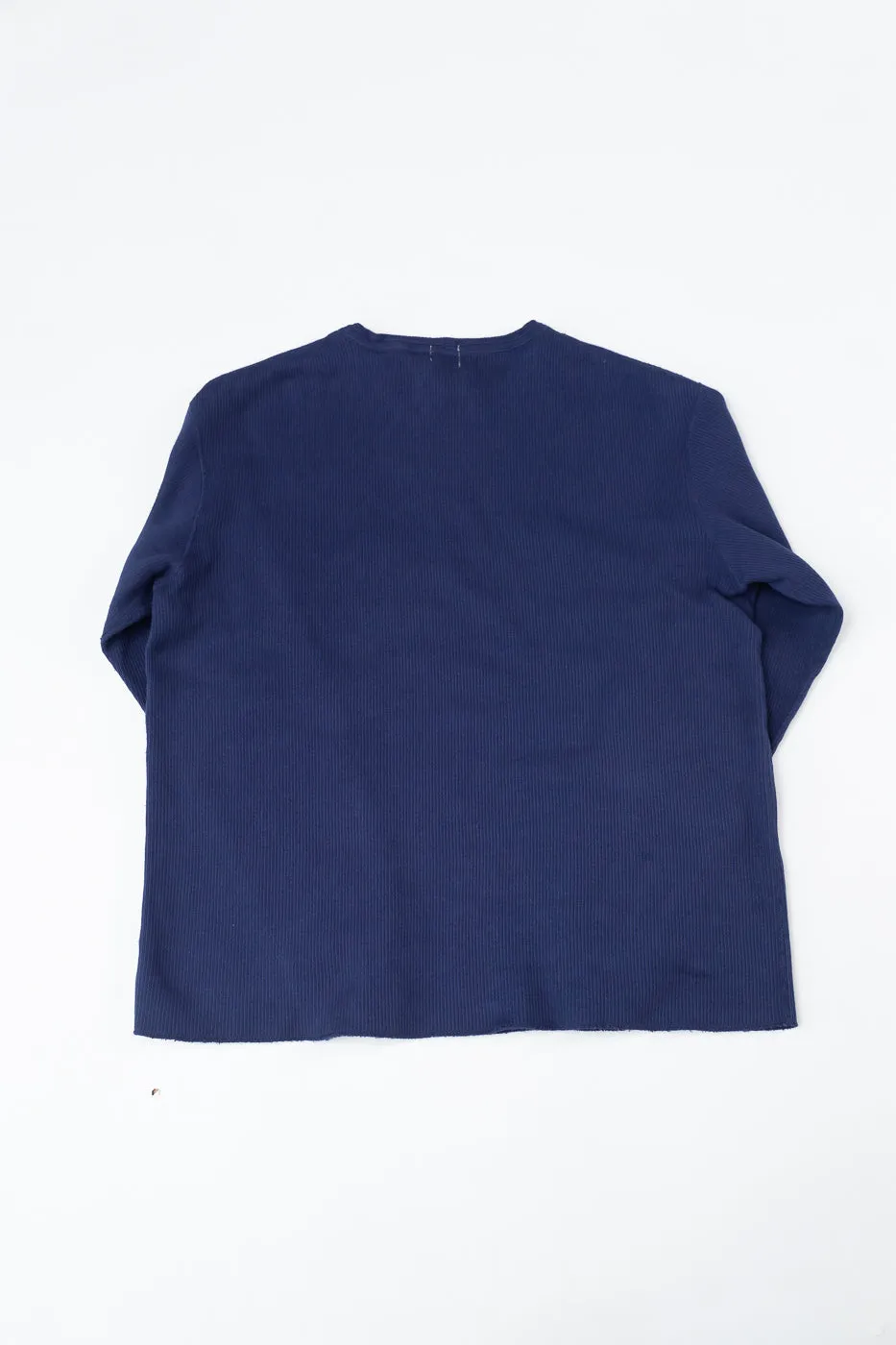 LRC1115 - Classic Royal Rib Knit Crewneck Thermal - French Navy Blue