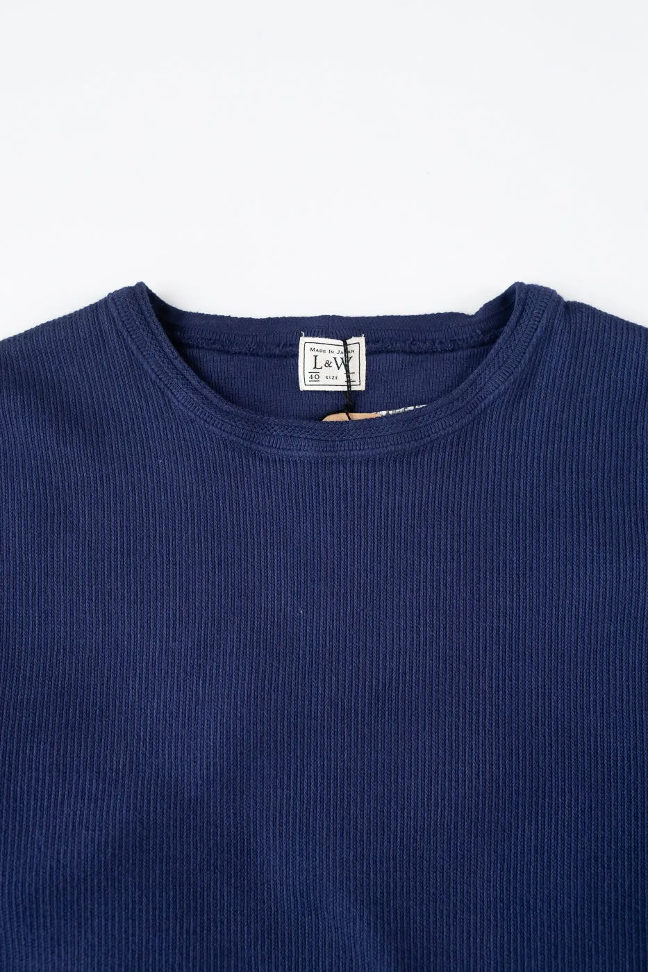LRC1115 - Classic Royal Rib Knit Crewneck Thermal - French Navy Blue