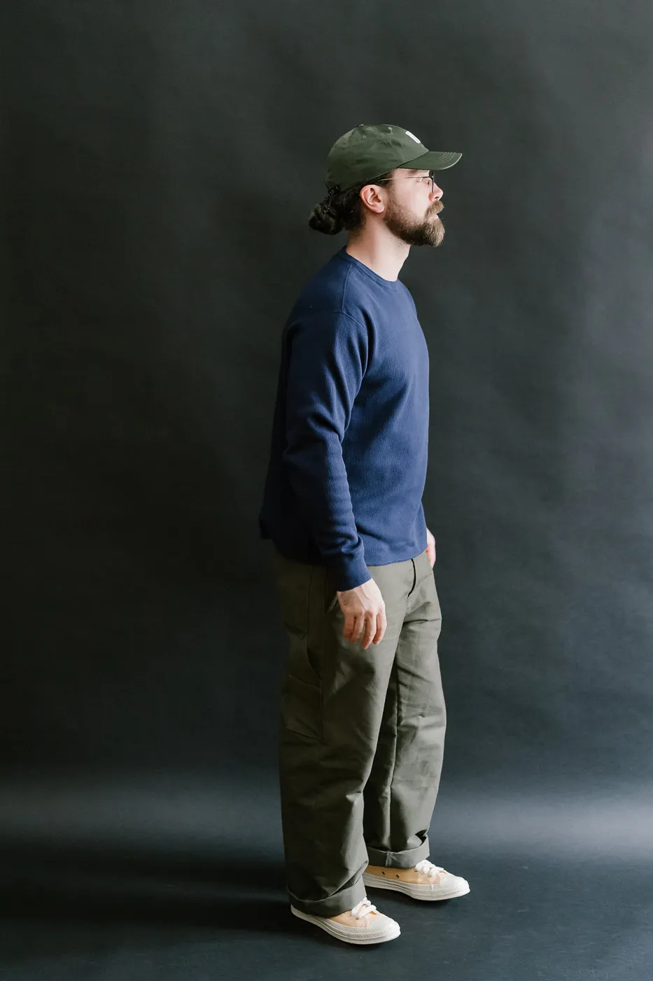 LRC1115 - Classic Royal Rib Knit Crewneck Thermal - French Navy Blue