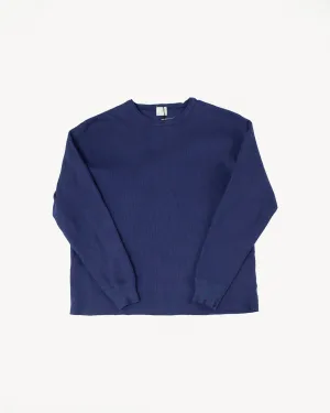 LRC1115 - Classic Royal Rib Knit Crewneck Thermal - French Navy Blue