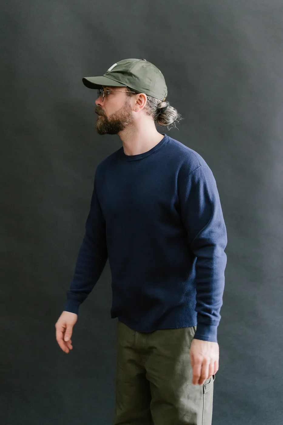 LRC1115 - Classic Royal Rib Knit Crewneck Thermal - French Navy Blue