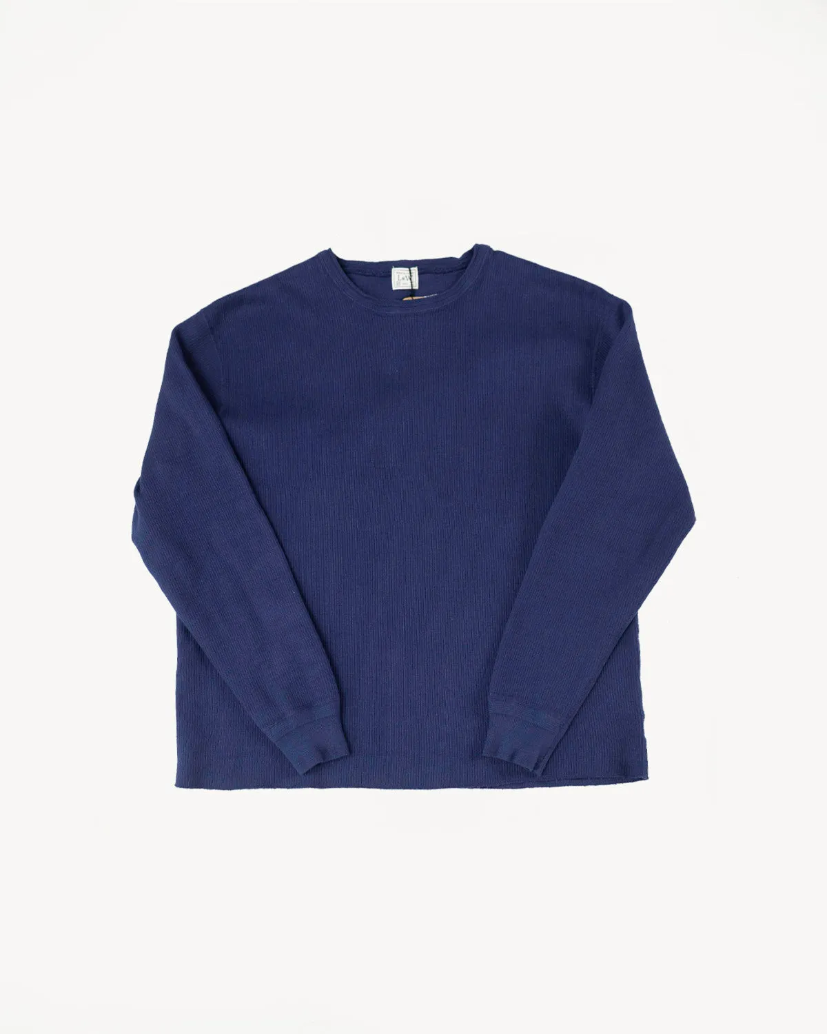 LRC1115 - Classic Royal Rib Knit Crewneck Thermal - French Navy Blue