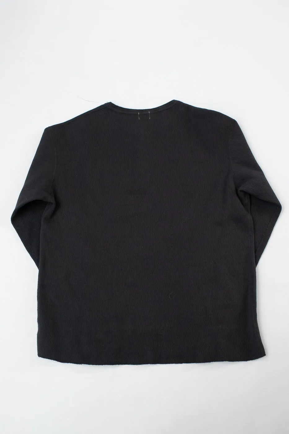 LRH1039 - Classic Royal Rib Knit Thermal Henley - Antique Black