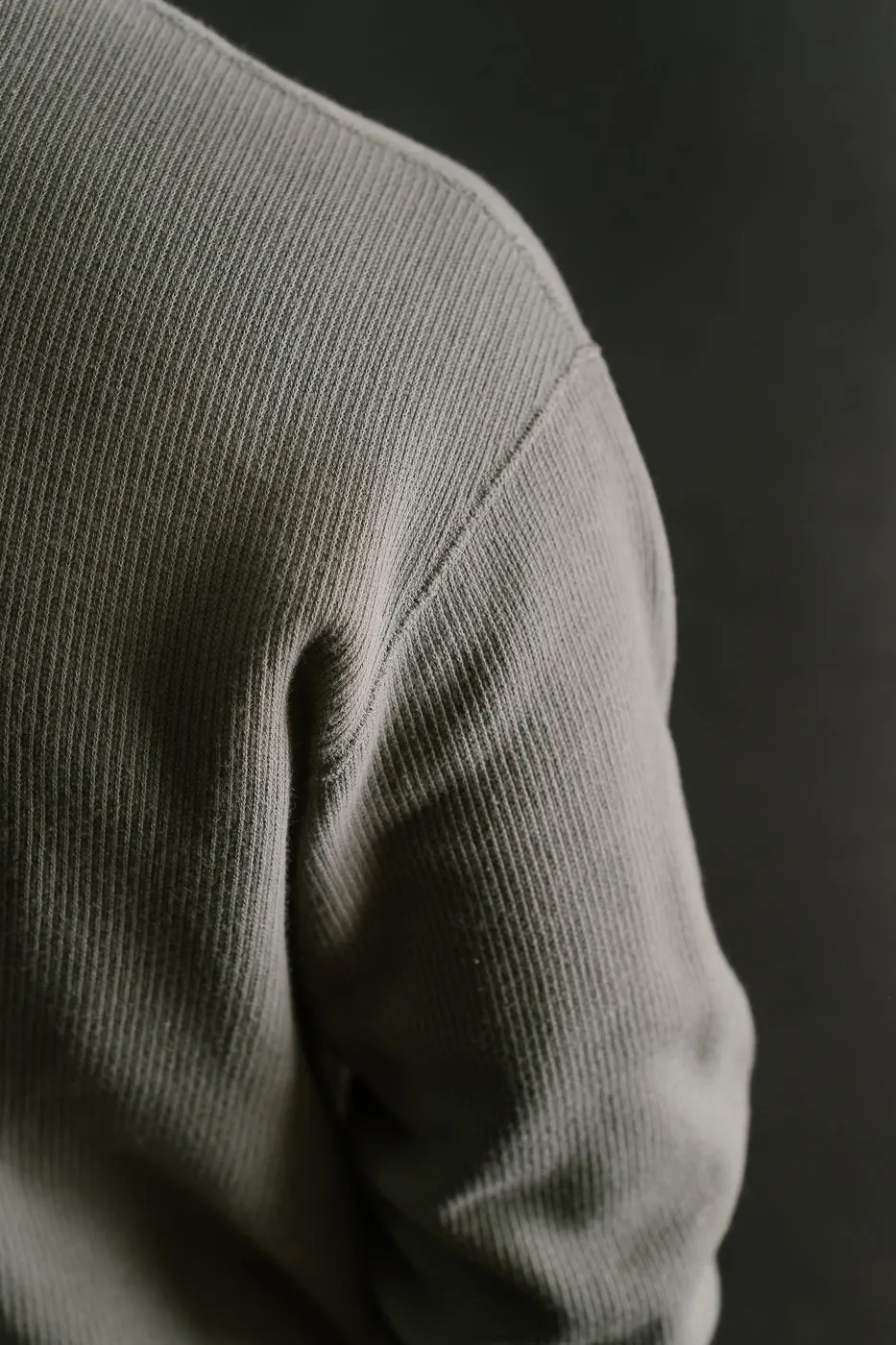 LRH1039 - Classic Royal Rib Knit Thermal Henley - Antique Olive