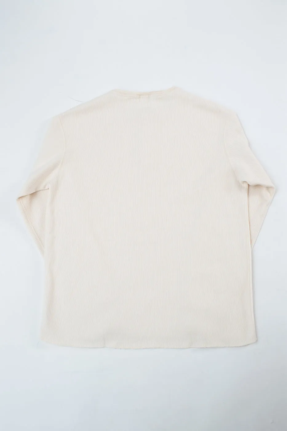 LRH1039 - Classic Royal Rib Knit Thermal Henley - Vintage Ivory