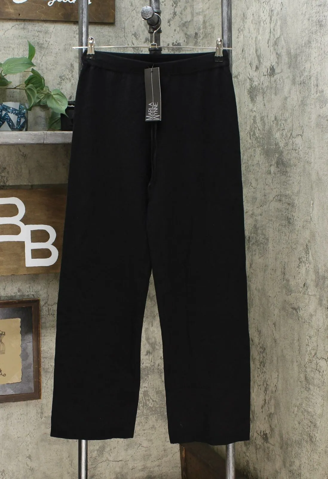 MarlaWynne Women's Straight Leg Sweater Knit Pants