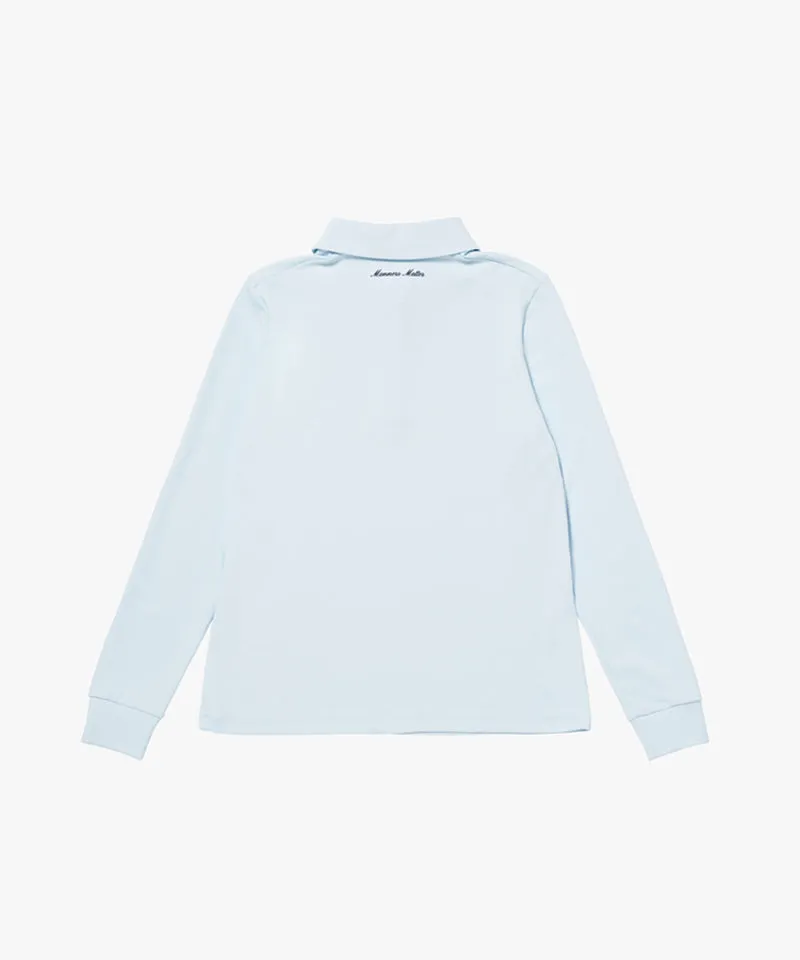 MCC Women's Stretch L/S Polo Shirt - Sky Blue
