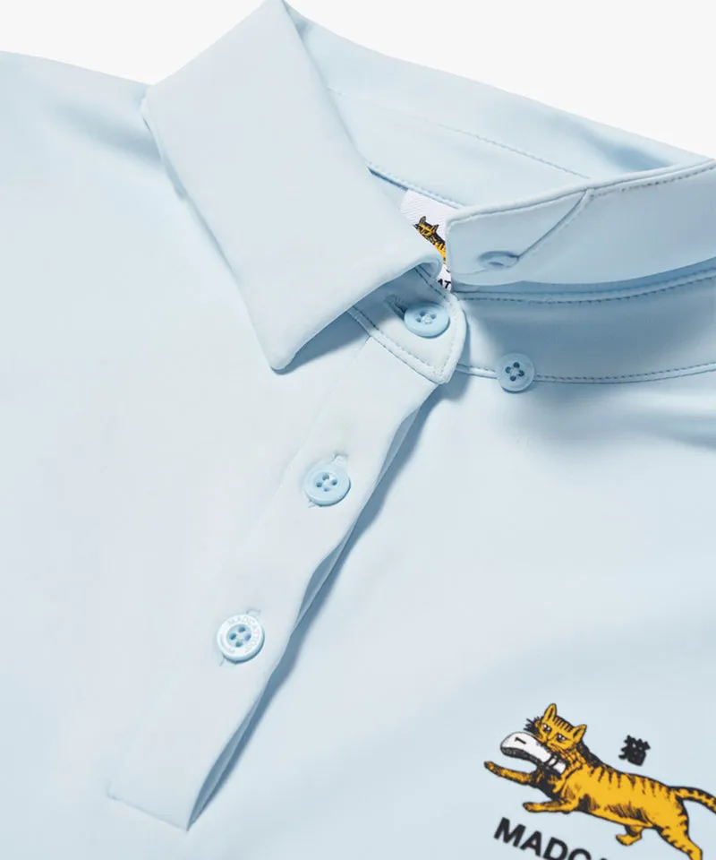 MCC Women's Stretch L/S Polo Shirt - Sky Blue