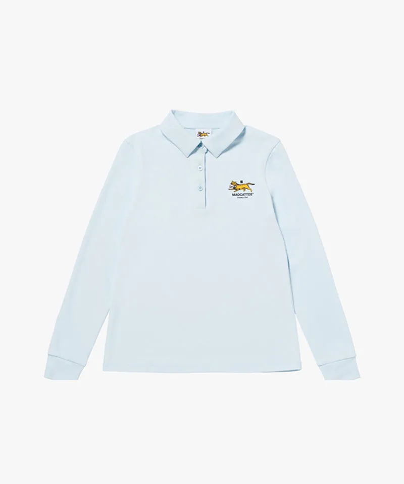 MCC Women's Stretch L/S Polo Shirt - Sky Blue