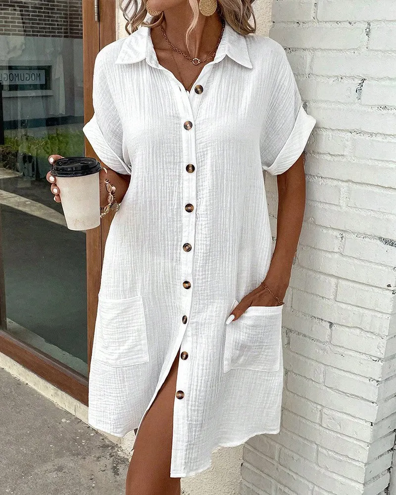 Melsie™ - Comfortable Shirt Dress