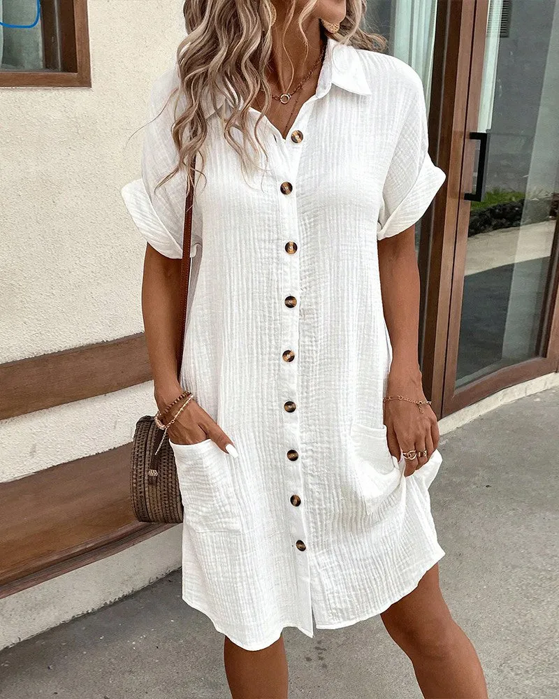 Melsie™ - Comfortable Shirt Dress