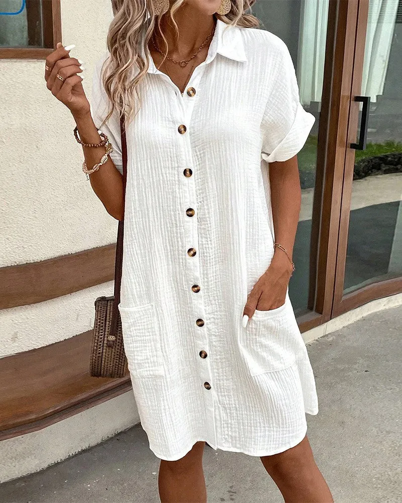 Melsie™ - Comfortable Shirt Dress