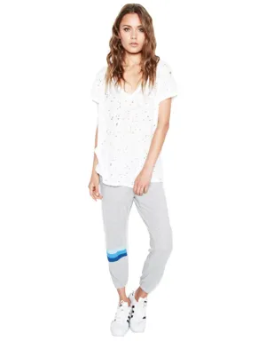 Michael Lauren Nate Crop Sweatpant in Heather Grey