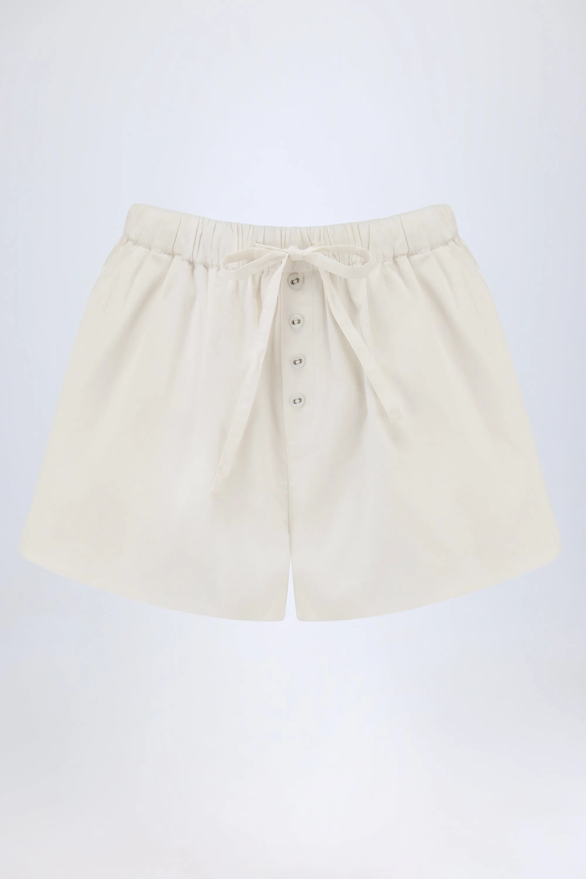 Mid-Rise Shorts in White
