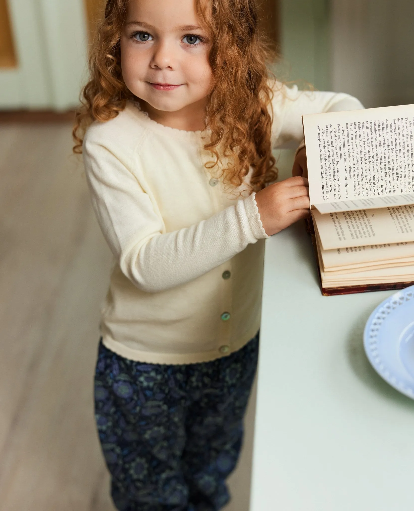 MINI BASIC ORGANIC LIGHT KNIT CARDIGAN