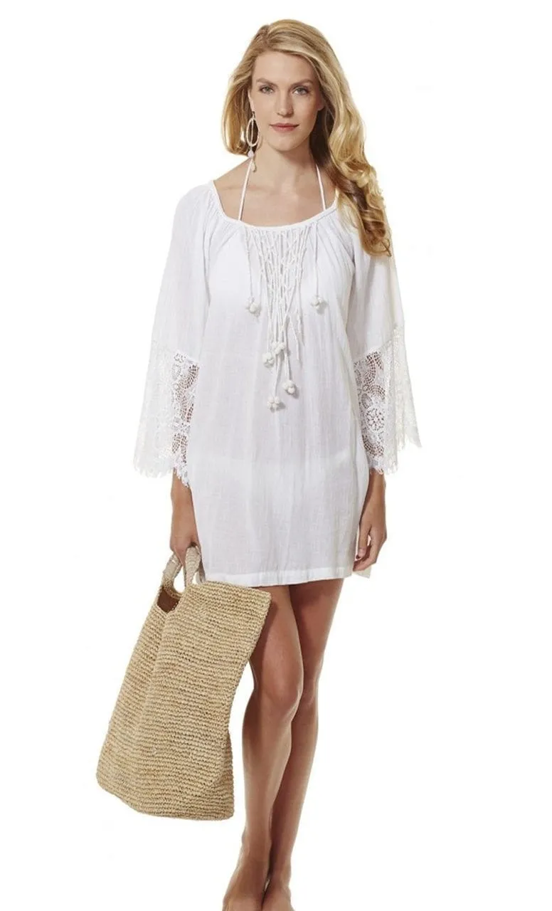 Montage Short Kaftan White