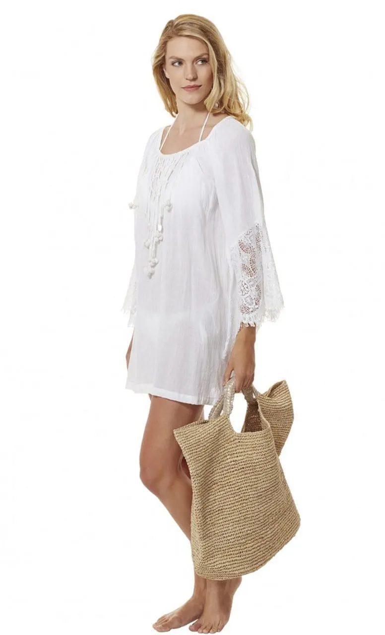 Montage Short Kaftan White