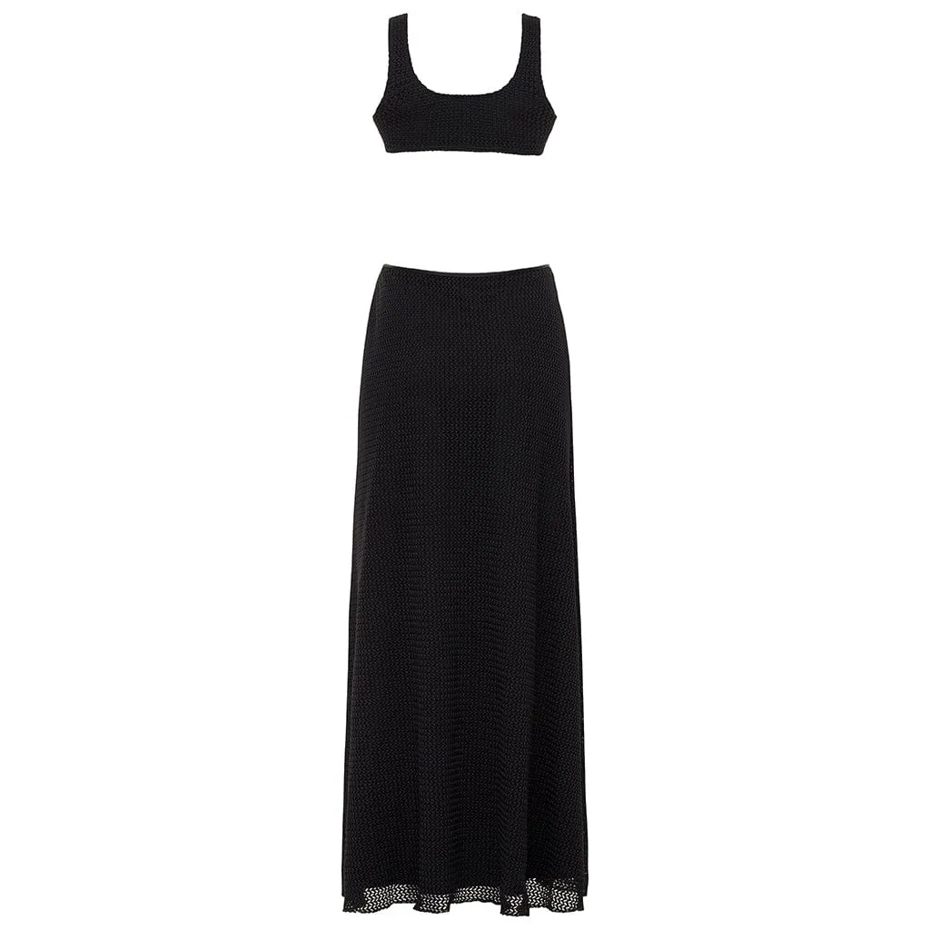 Montce | Black Crochet Ky Dress