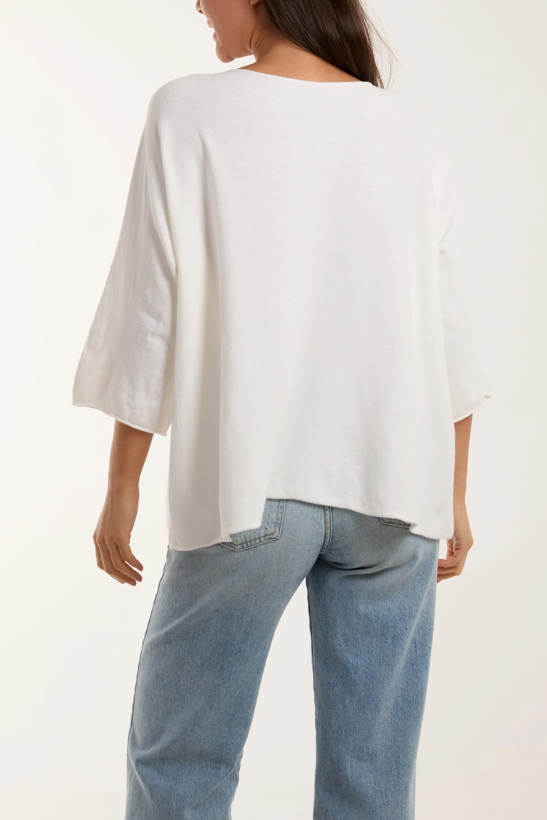 Multicolour Daisy 3/4 Sleeve Jumper